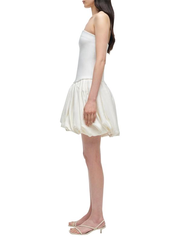 #3: فستان بولي بابل القصير - أبيض