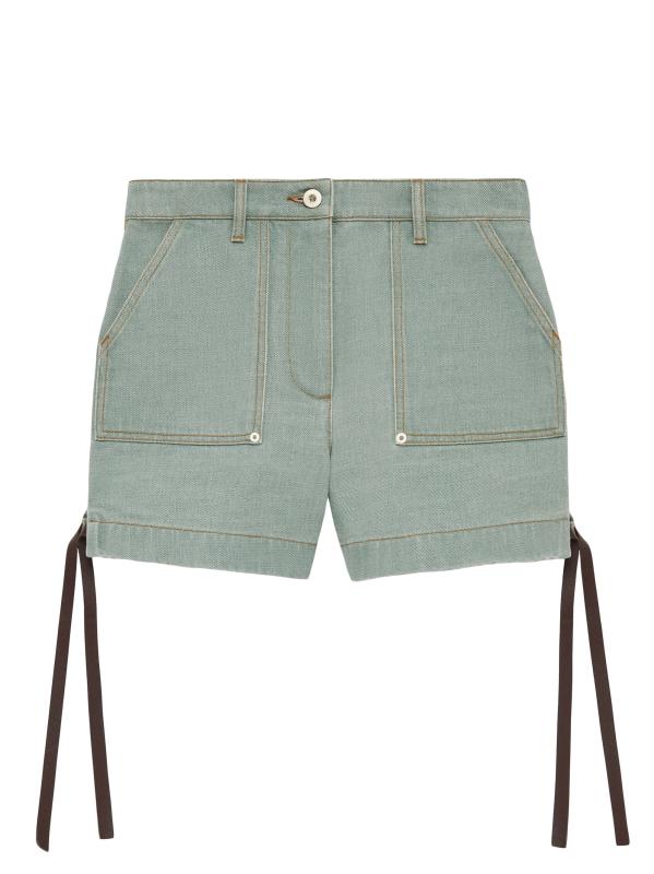 パンツ loewe 23ss Micro short pants wool Shorts in wool Orange - LOEWE