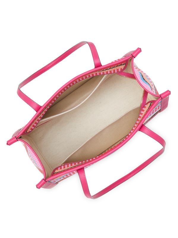 ★kate spade★ MARKET ストライプ トートバッグ Kate Spade New York - マーケット・ストライプ編みストロー