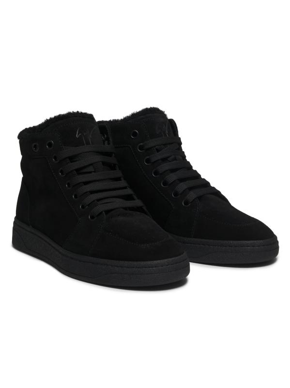 Shop Giuseppe Zanotti Scarpa Shearling Zip-Up Sneakers Saks