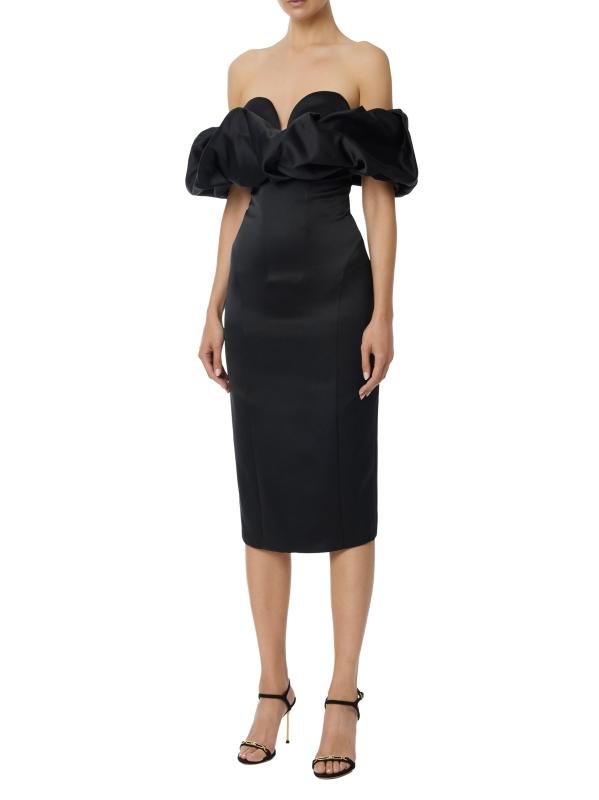 #2: فستان كوكتيل دوتشيس ساتان ثلاثي الأبعاد - نيرو