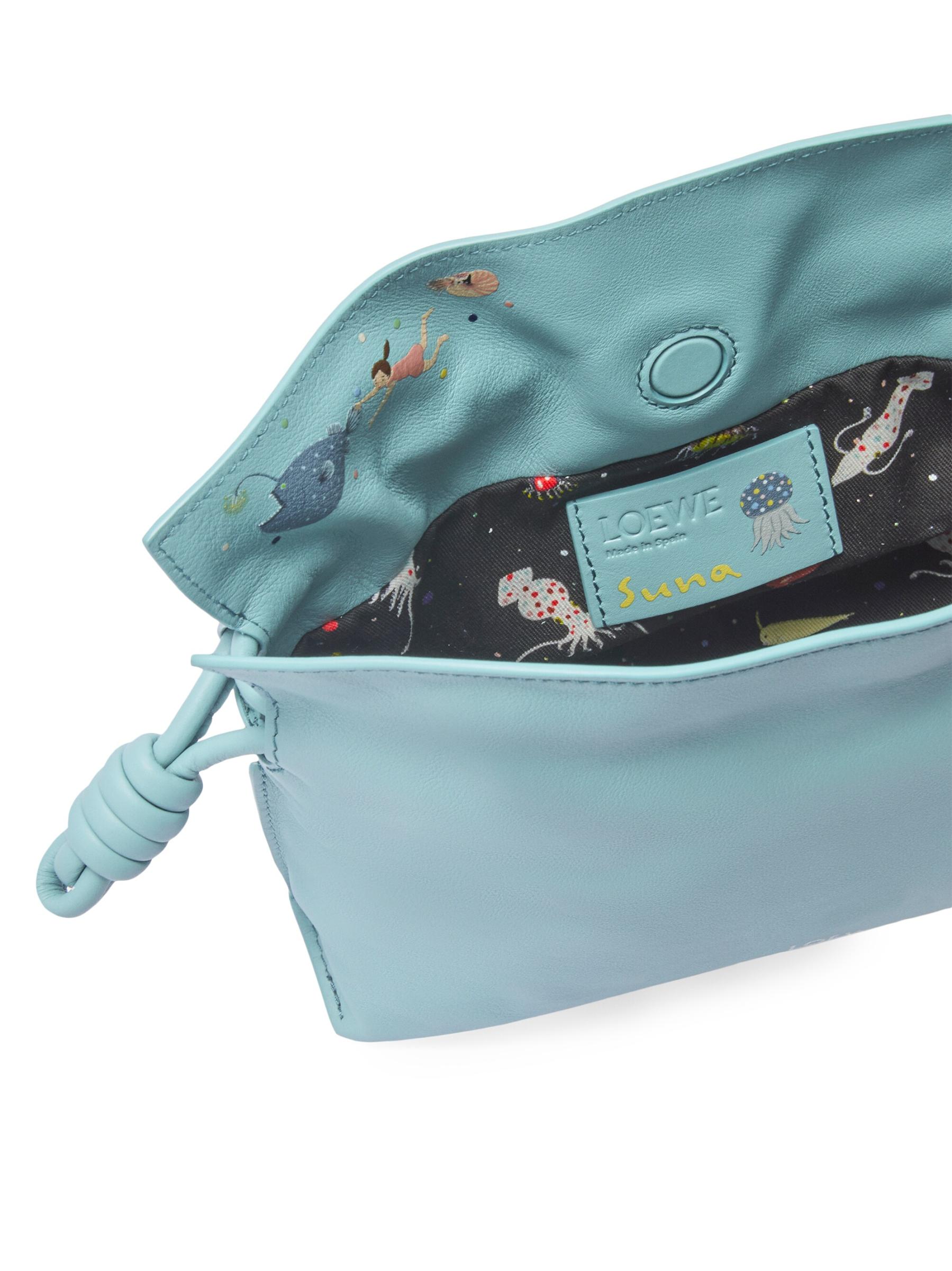LOEWE × Suna Fujita バッグ FLAMENCO CLUTCH MINI A411FC2X93 Loewe x Suna Fujita Flamenco Mini Bunnies Printed Clutch Bag