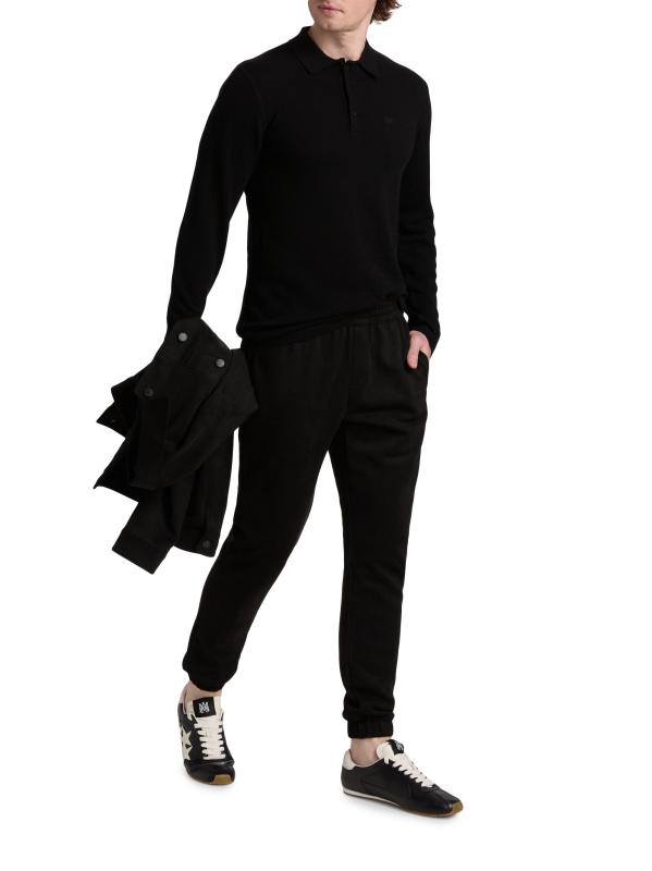 #7: بنطال رياضي بأربطة من Noah - جلد الغزال الأسود