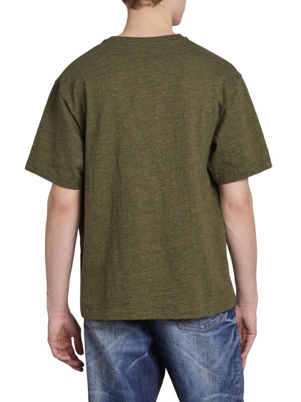 #4: تي شيرت بشعار مطرز بالسلاسل - كاكي