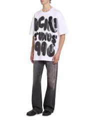 関税送料込◆Acne Studios◆ロゴ スプレー 半袖Tシャツ Acne Studios ロゴ Tシャツ | グレー | FARFETCH JP