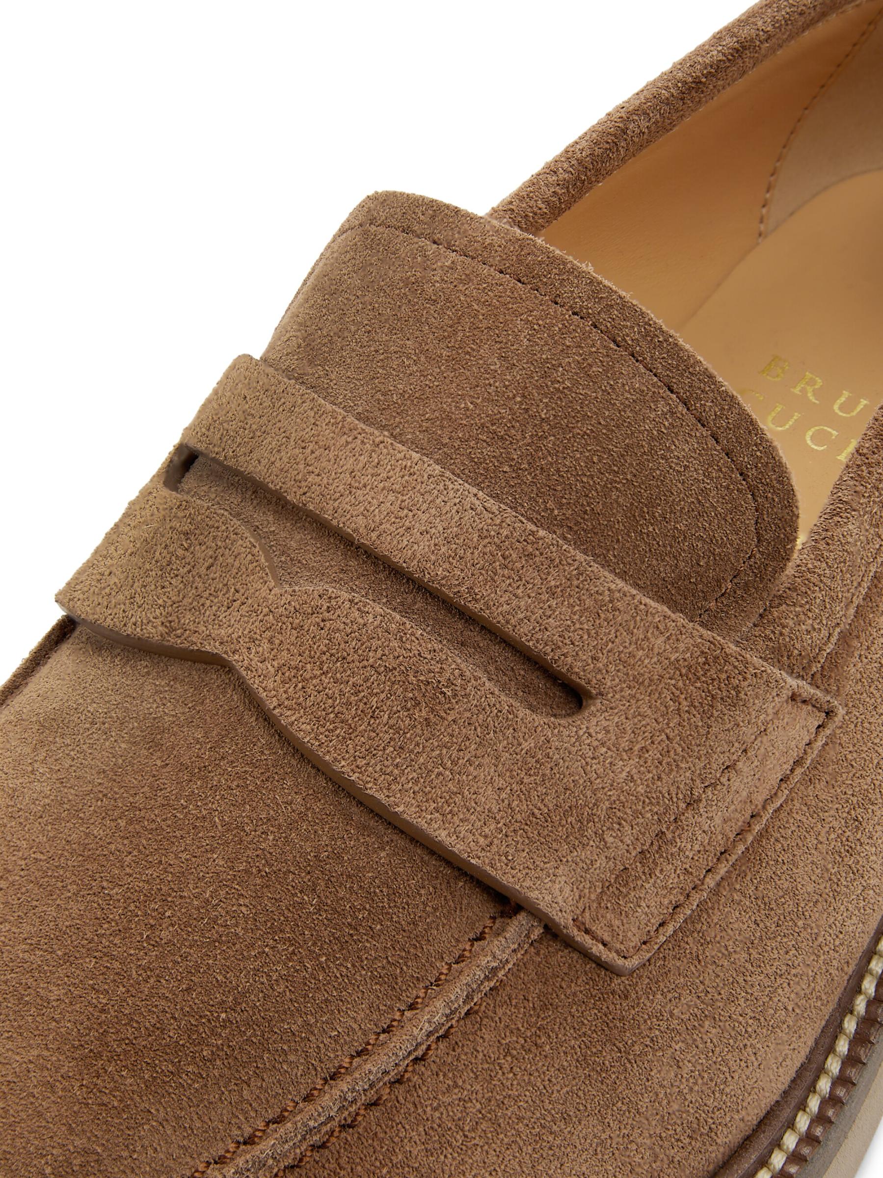 シックな誘惑【Brunero Cucinelli】スエードペニーローファー Penny loafers for Man in Brown | Brunello Cucinelli