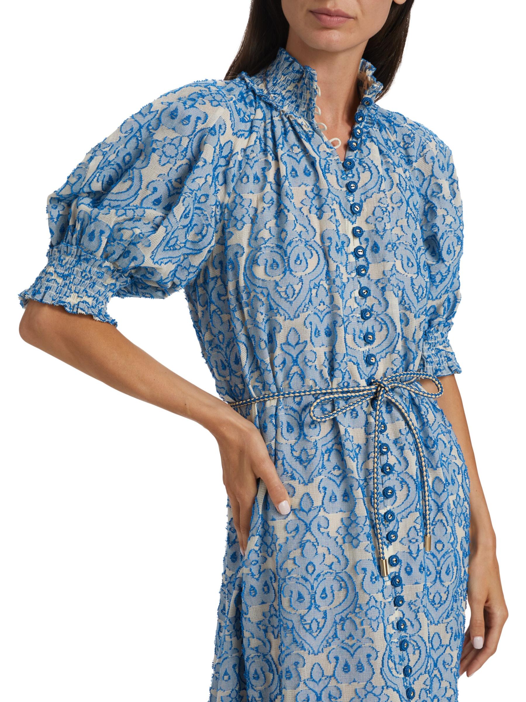 Shop Zimmermann - Wylie Lantern Cotton Midi-Dress | Saks