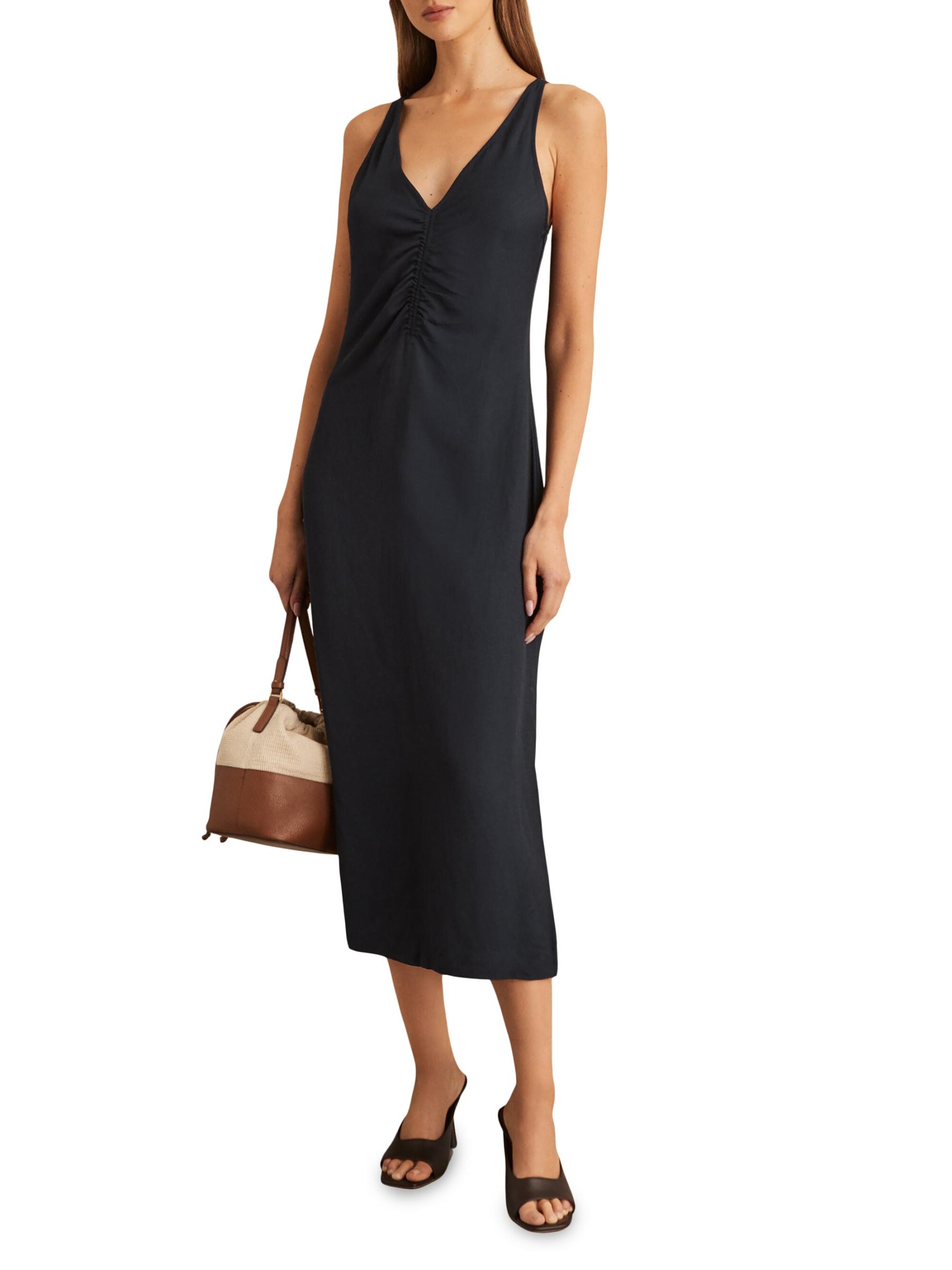 Shop Reiss - Pari V-Neck Midi Shift Dress | Saks Fifth