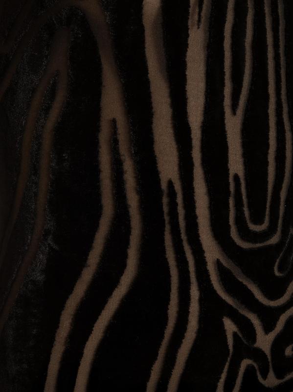 #6: فستان قصير مخملي بدون أكمام بنقشة زيبرا - أسود