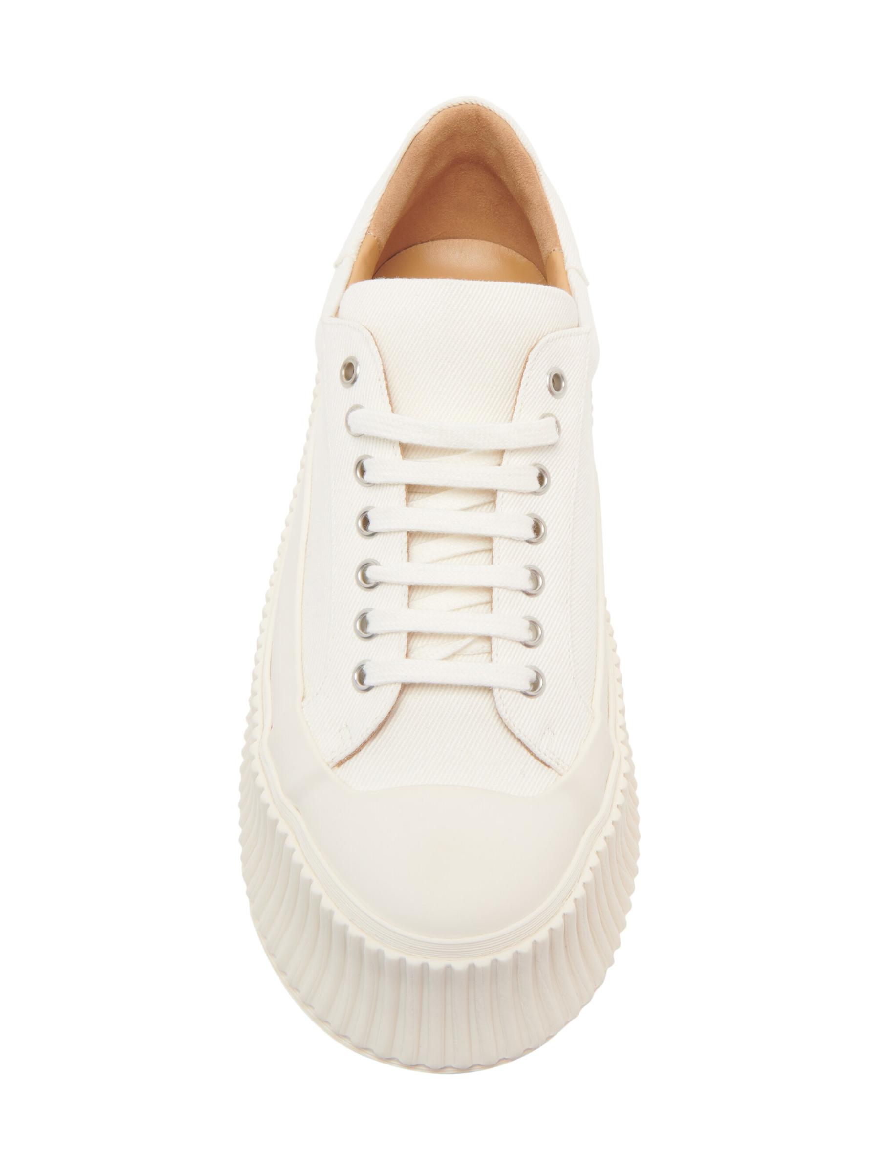 JIL SANDER パネル ラウンドトゥ スニーカー Jil Sander - レザーパネル付きロートップ・スニーカー を