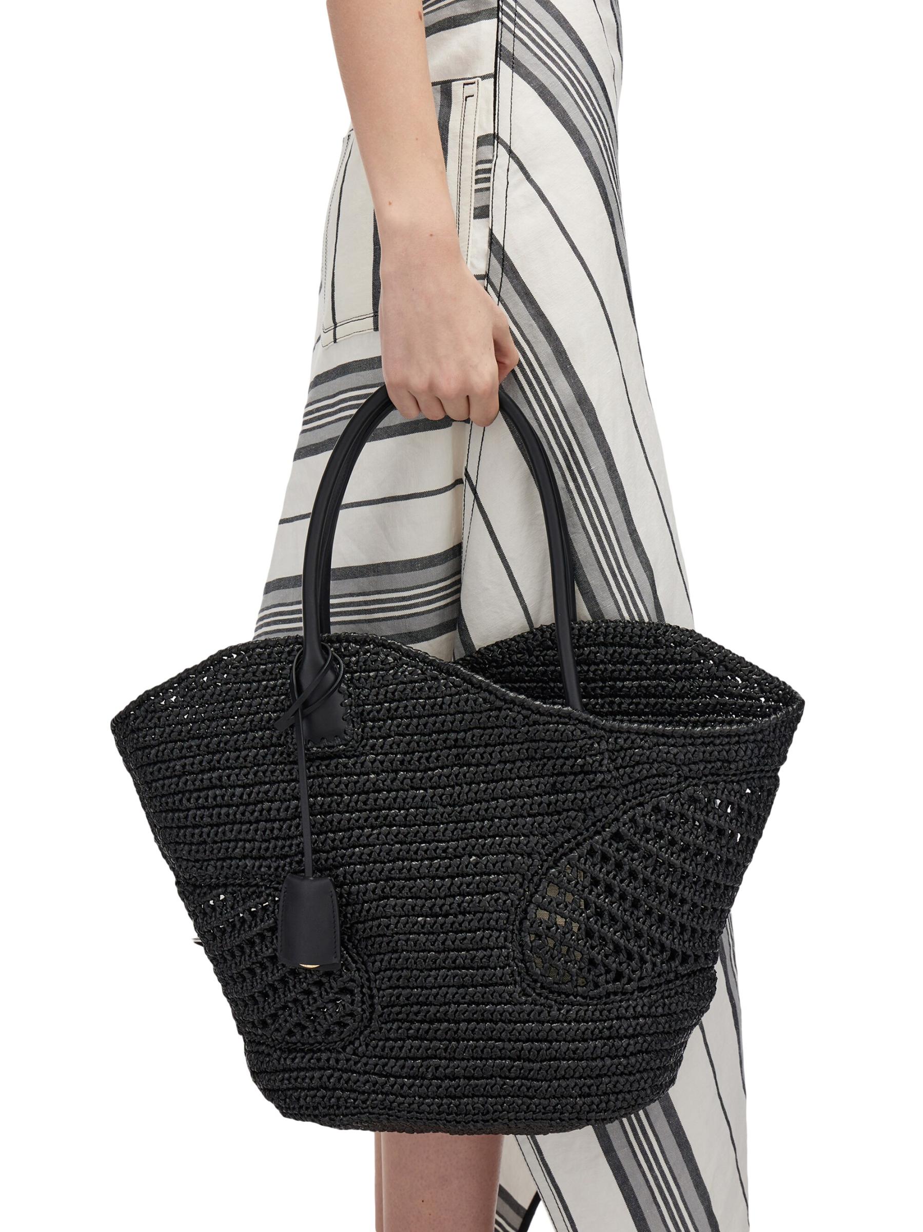 Shop Ferragamo - Large Cut-Out Raffia Tote Bag | Saks Fifth