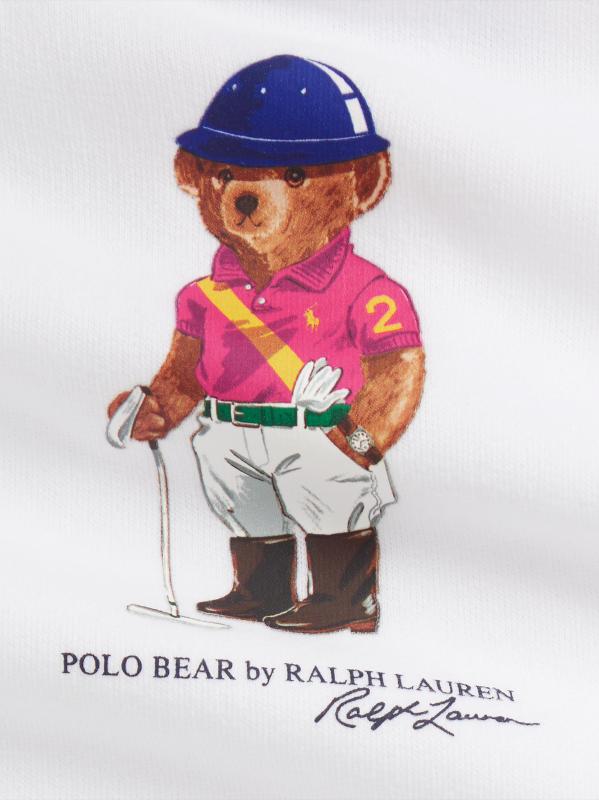 #3: جمبسوت بولو بير للفتيات الصغيرات - أبيض