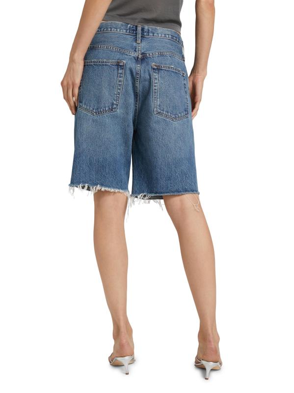 #4: شورت جينز من التسعينيات - خراب متوسط عتيق باللون النيلي