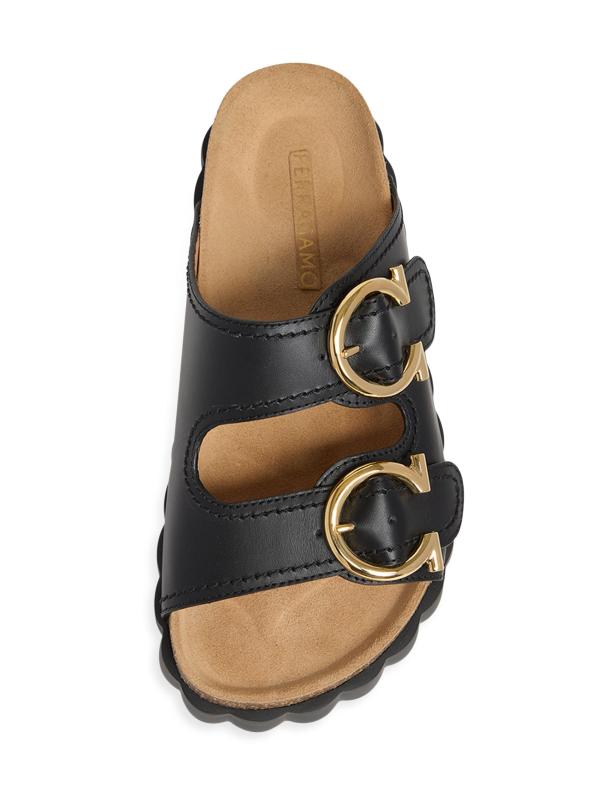 #3: صندل كابالوا جانتشيني الجلدي بإبزيم - أسود