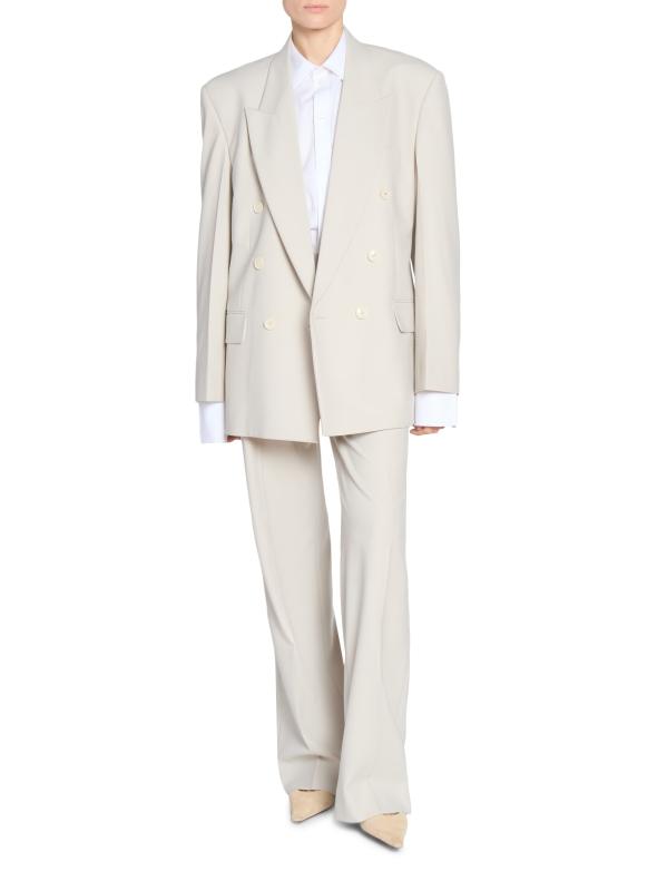 関税込み Victoria Beckham★Classic ストレートレッグ パンツ Victoria Beckham - Snake-print straight leather pants