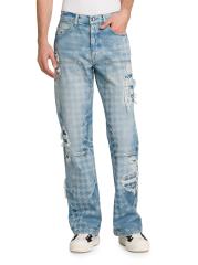 関税送料込【AMIRI(アミリ)】カーペンタージーンズ ブリーチ 黒 AMIRI レザー スラッシャー スキニー ジーンズ ブラック (AMIRI