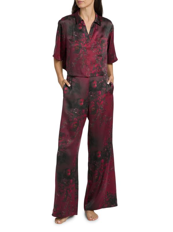 #2: بيجامة عالية الارتفاع قابلة للغسل من Lunya x Putnam Designs - أحمر ريفيري