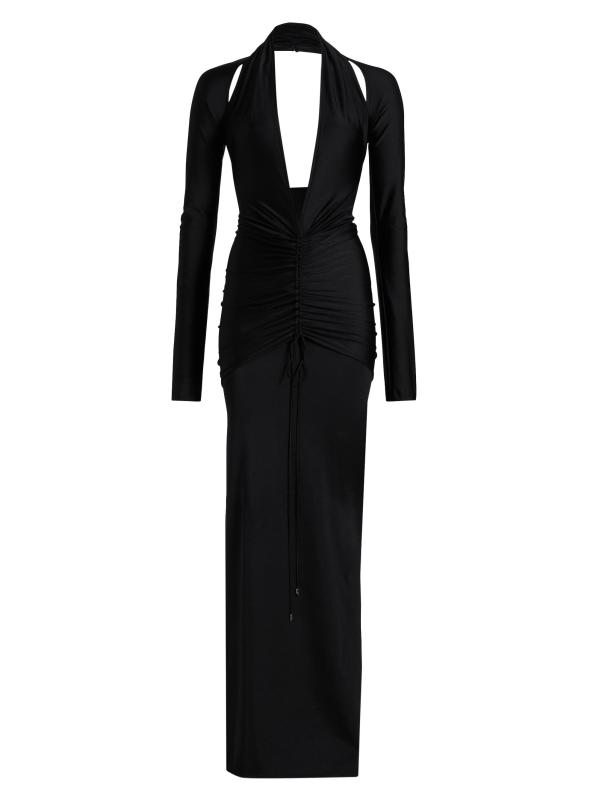 Plunge-Neck Gown