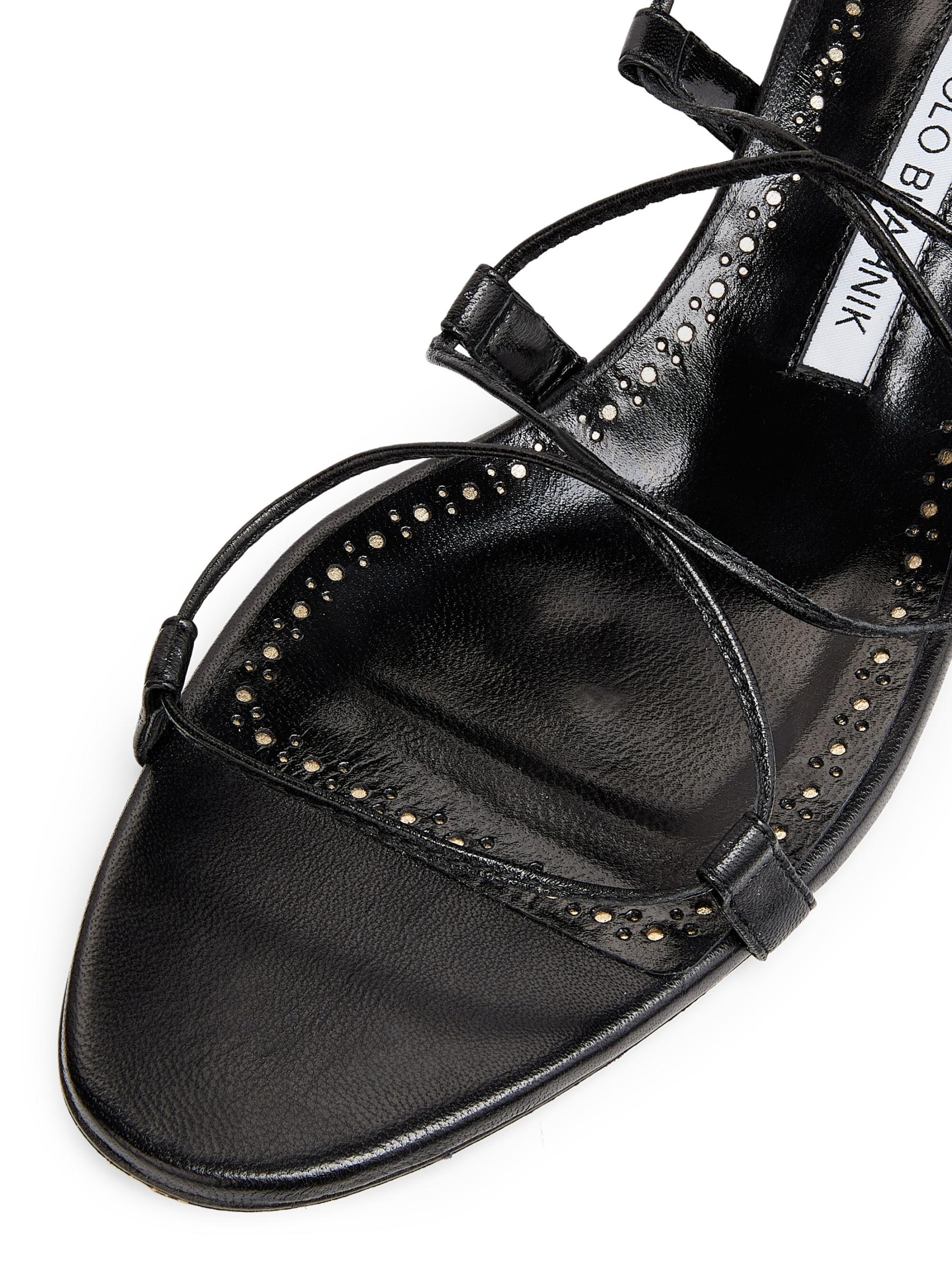 【Manolo Blahnik】レザーサンダル Manolo Blahnik - ストラッピーレザーサンダル をオンライン購入