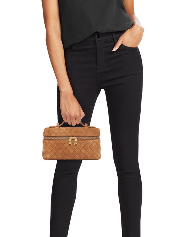 #3: حقيبة فانيتي من الجلد المدبوغ من بانج بانج بانج - ذهب كهرماني