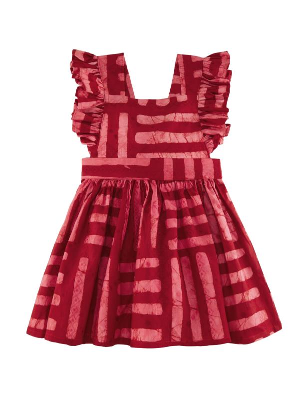 فستان إليسا من القطن الهندسي للرضيعات والفتيات الصغيرات والفتيات
