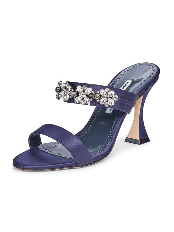 Shop Manolo Blahnik - Persan 90MM Crystal-Embellished