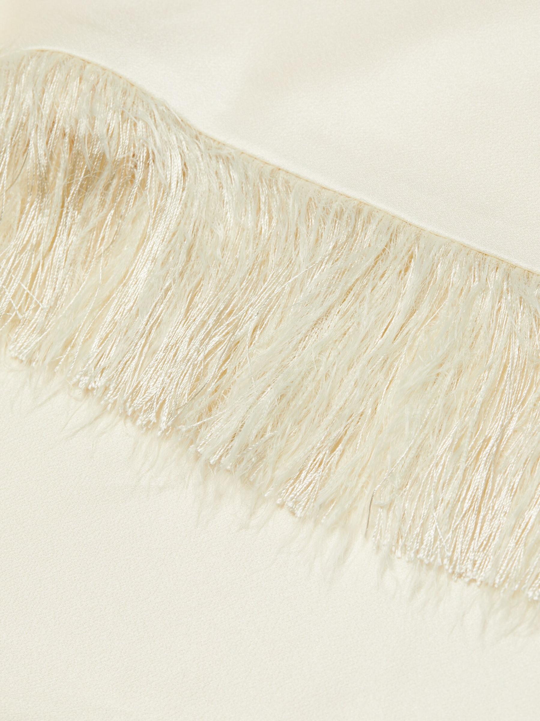Shop Totême - Fringed Charmeuse Triangle Scarf | Saks Fifth