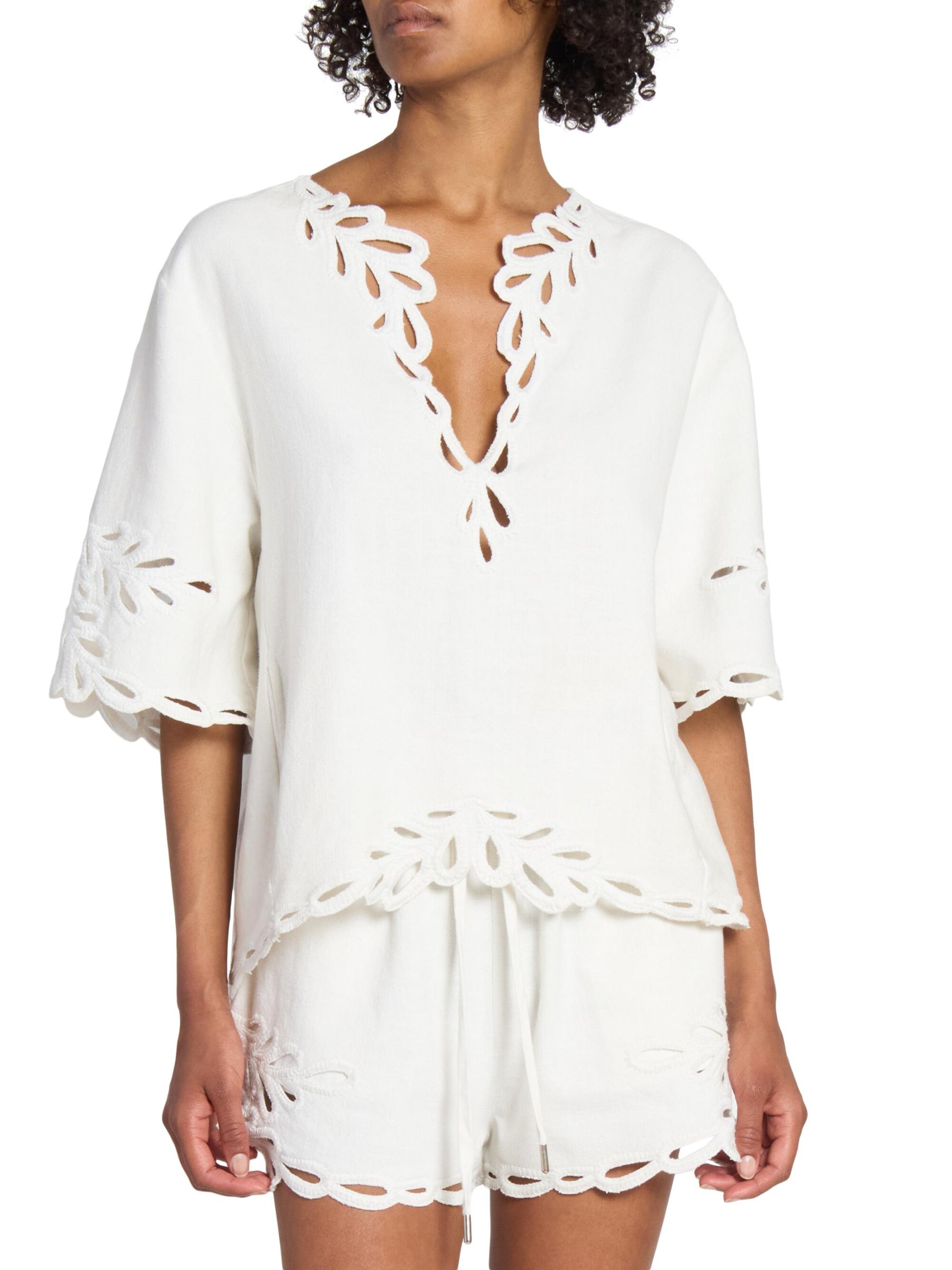 送料関税込★MARANT ETOILE★ディヤコットンボイルマキシ Isabel Marant Étoile - シャナ・アイレット・コットン・トップ