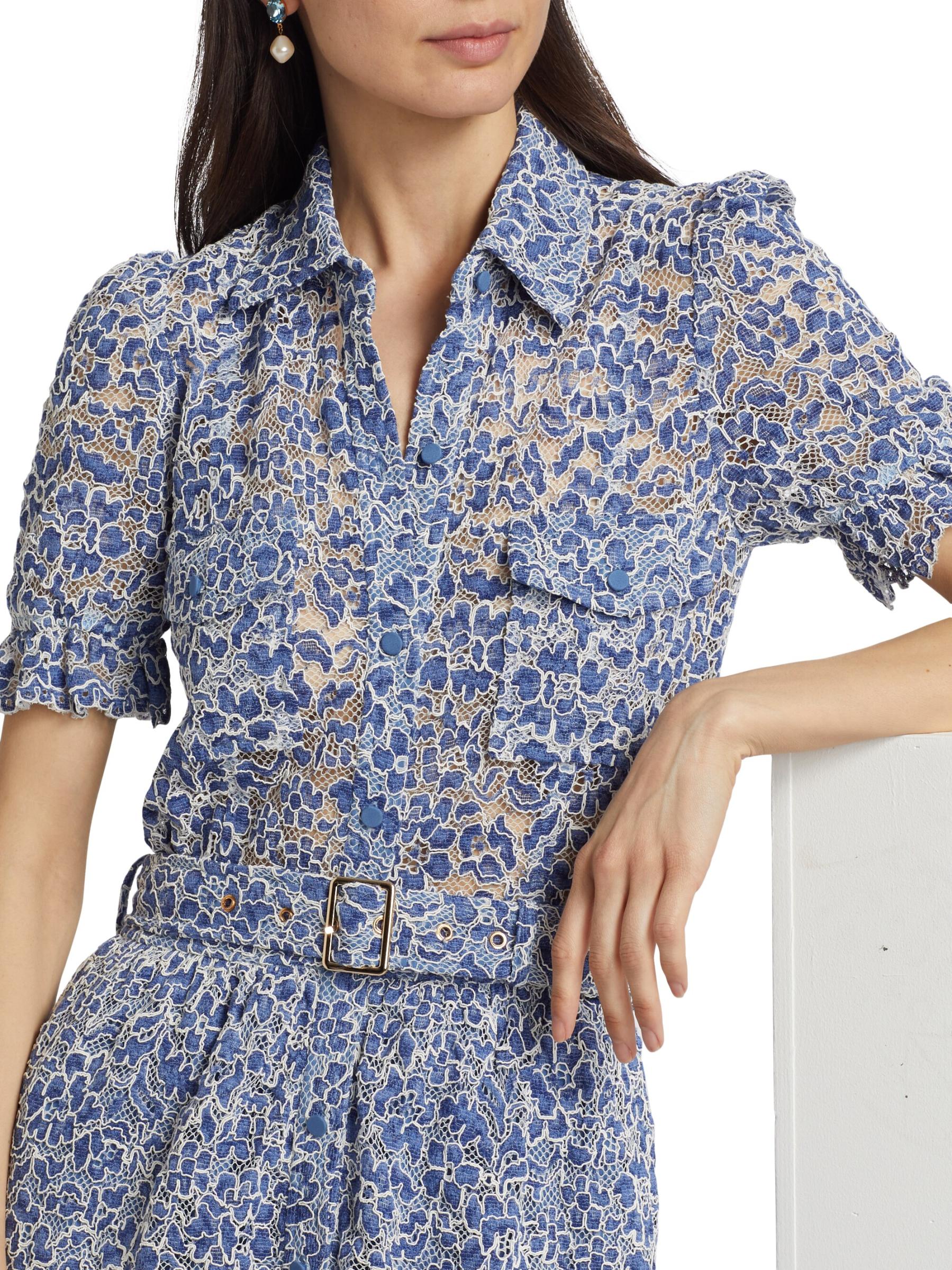Shop Generation Love - Claudia Lace Belted Shirtdress | Saks