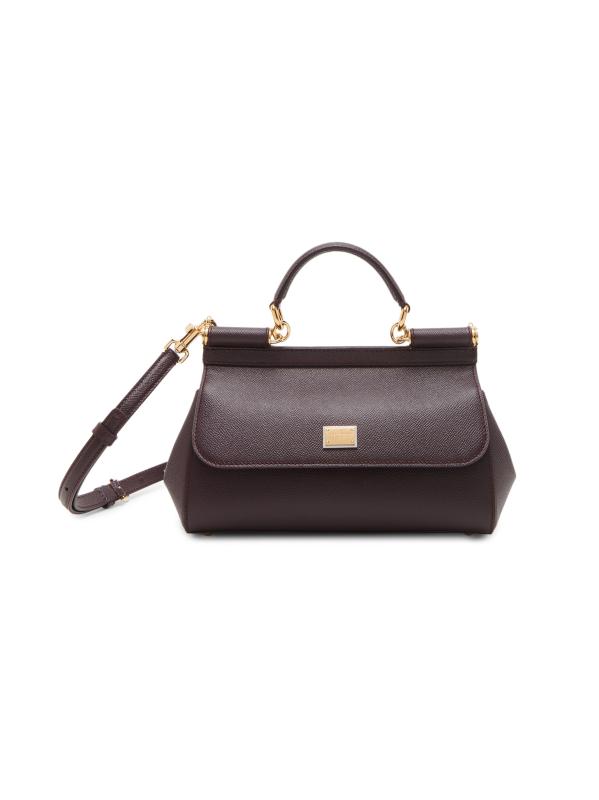 ハンドバッグ DOLCE & GABBANA BLACK LEATHER SICILY TOP HANDLE BAG Dolce & Gabbana large Sicily top-handle bag | Eraldo.com CX