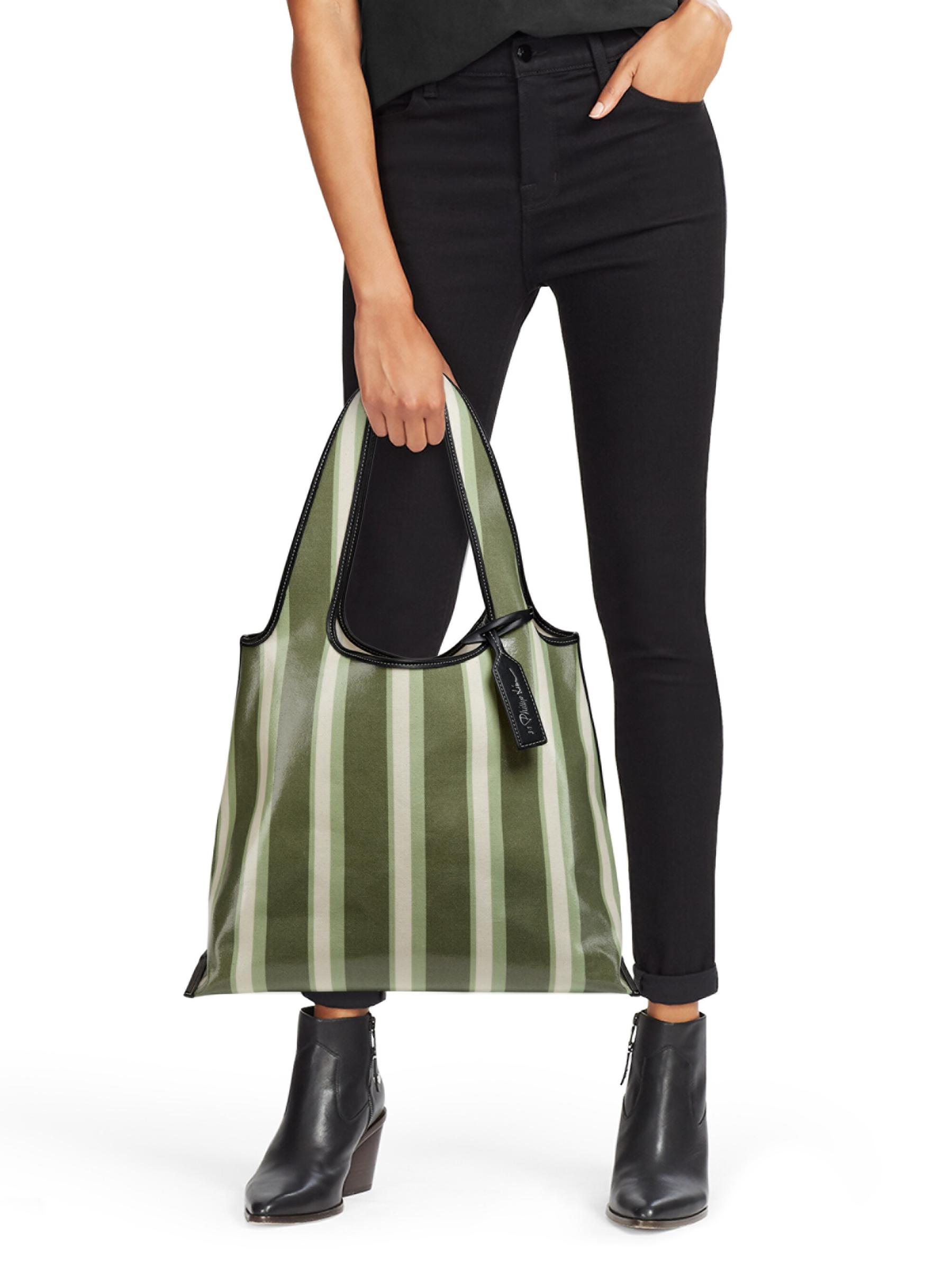 3.1 Phillip Lim - デュアル・ストライプ・マーケット・トート