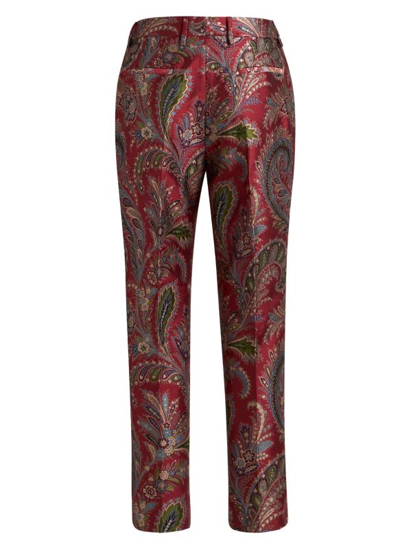 #2: بنطال بريستول فلورال بيزلي - أحمر متعدد