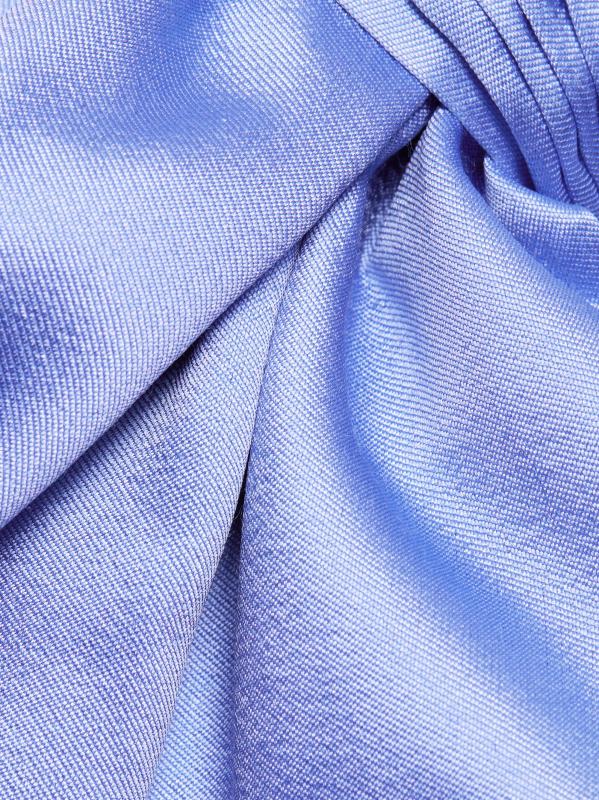 #6: فستان Elara من الصوف الحريري بكتف واحد - الحرير والصوف باللون الأزرق