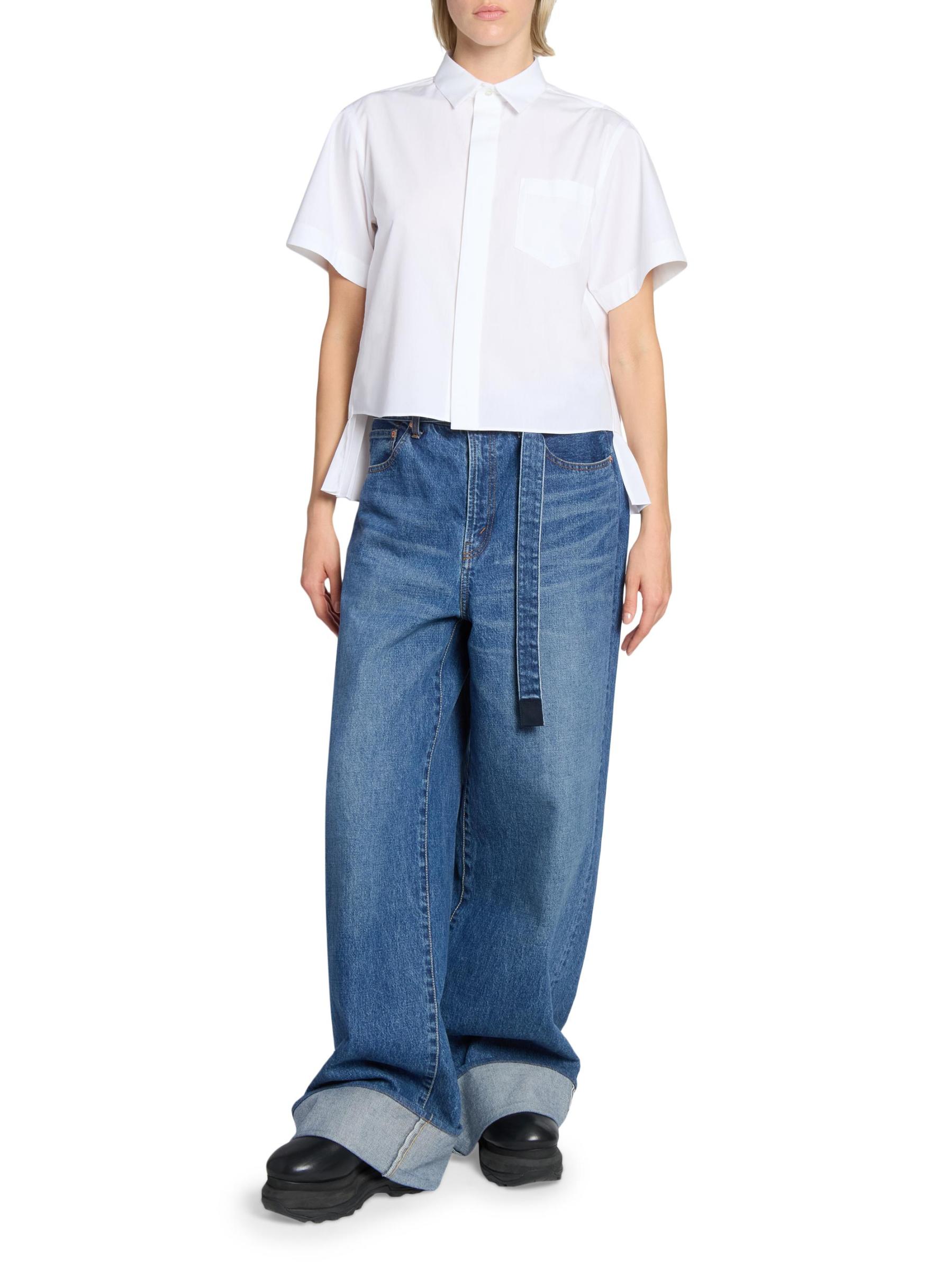 Shop Sacai - Levi's x Sacai Oversized Cuffed Jeans | Saks