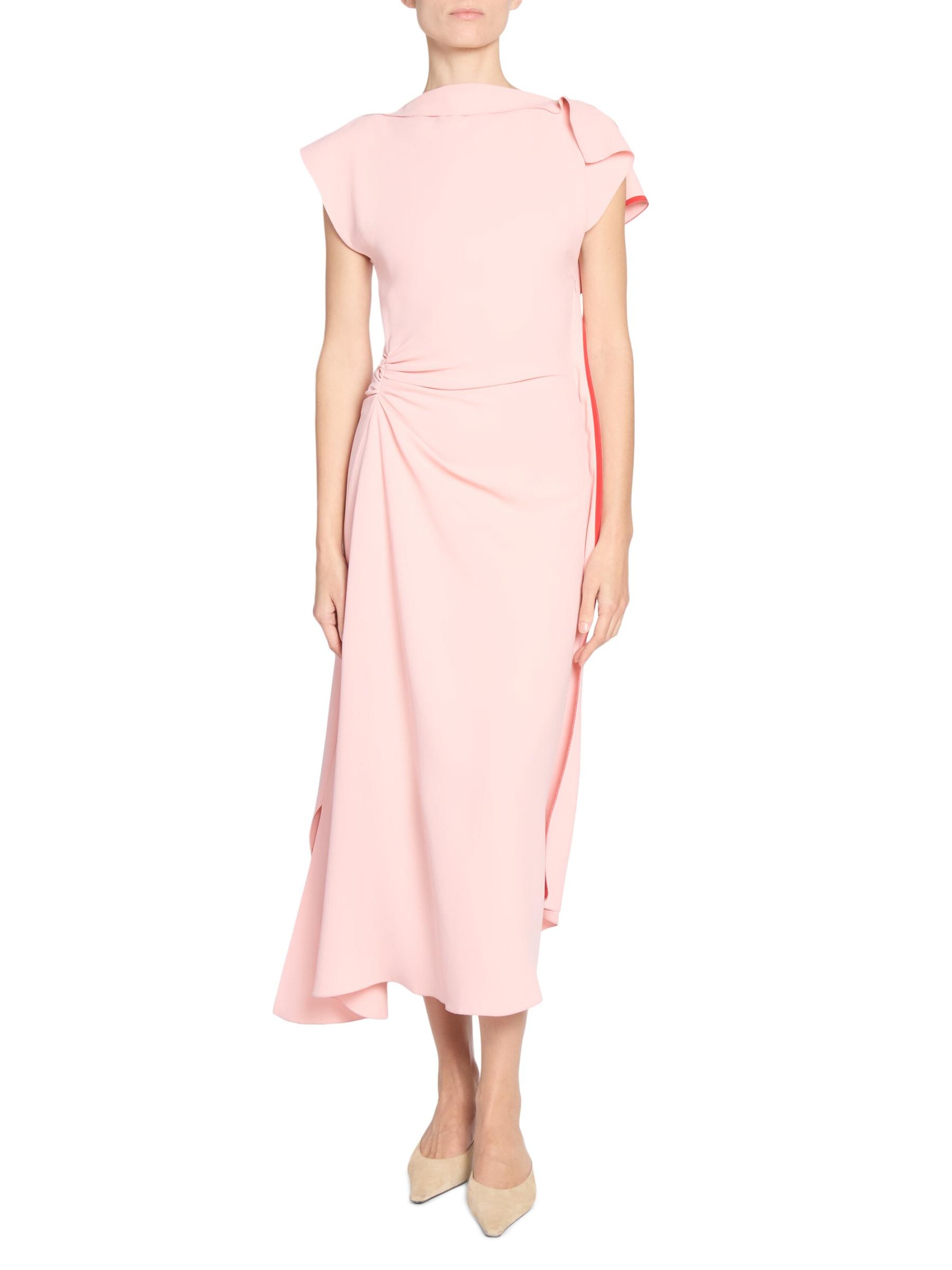 【VICTORIA BECKHAM】クレープ ミディ丈ワンピース ギャザー入り VICTORIA BECKHAM クレープ ミディ丈ワンピース ギャザー入り