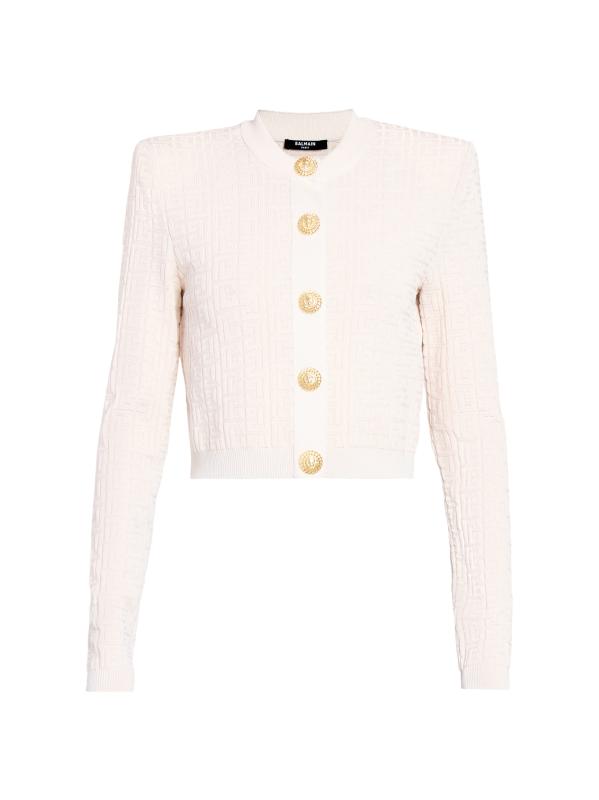 極美品 バルマン ニットカーディガン ラグジュアリーレディースカーディガン| BALMAIN