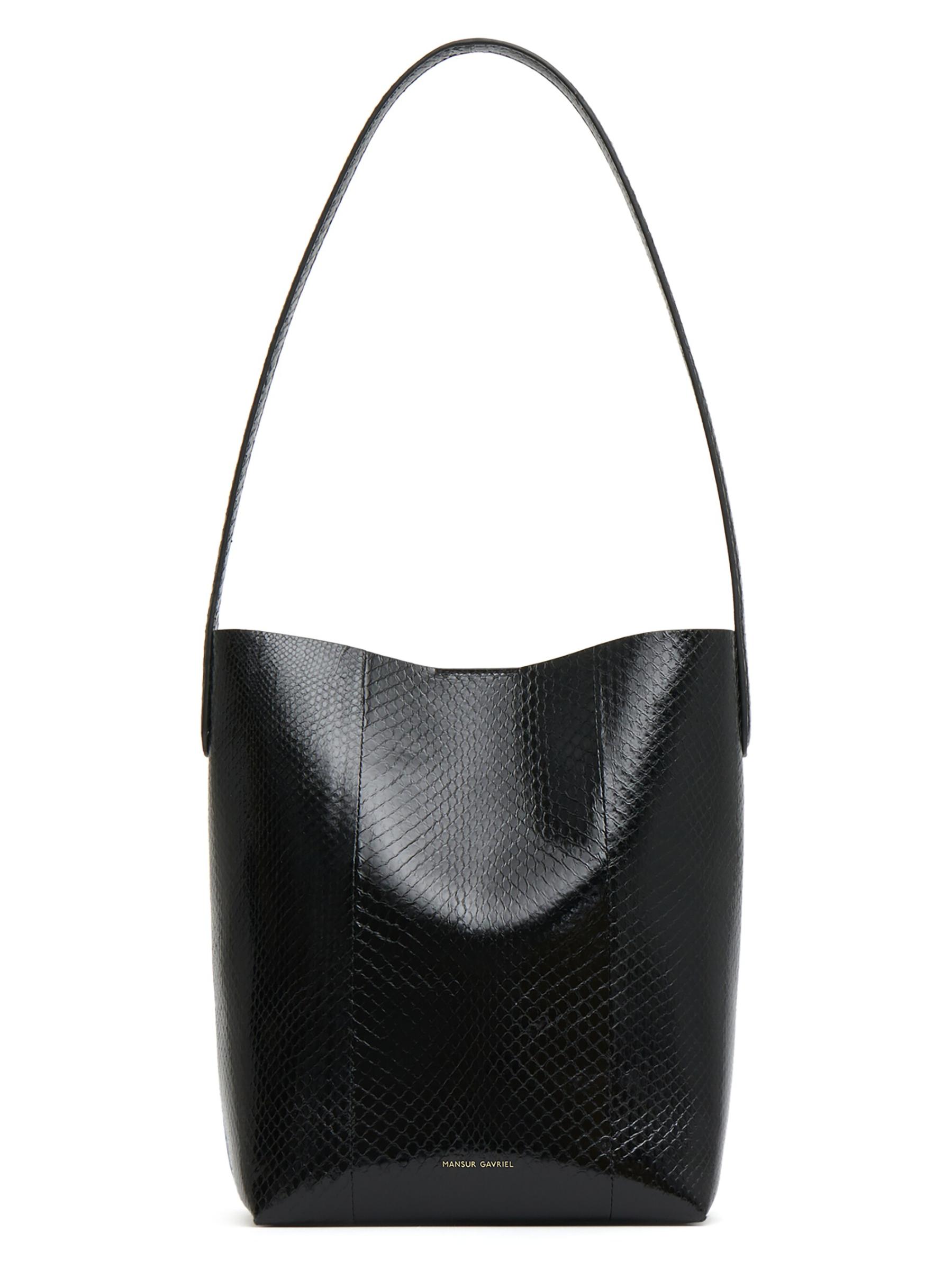 【MANSUR GAVRIEL】★ハンドバッグ★ Mini Everyday MANSUR GAVRIEL Pebbled Calfskin Mini Everyday Cabas Black