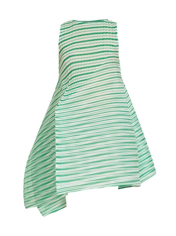 فستان قصير بطيات آلية من شركة جينيريك سترايبس