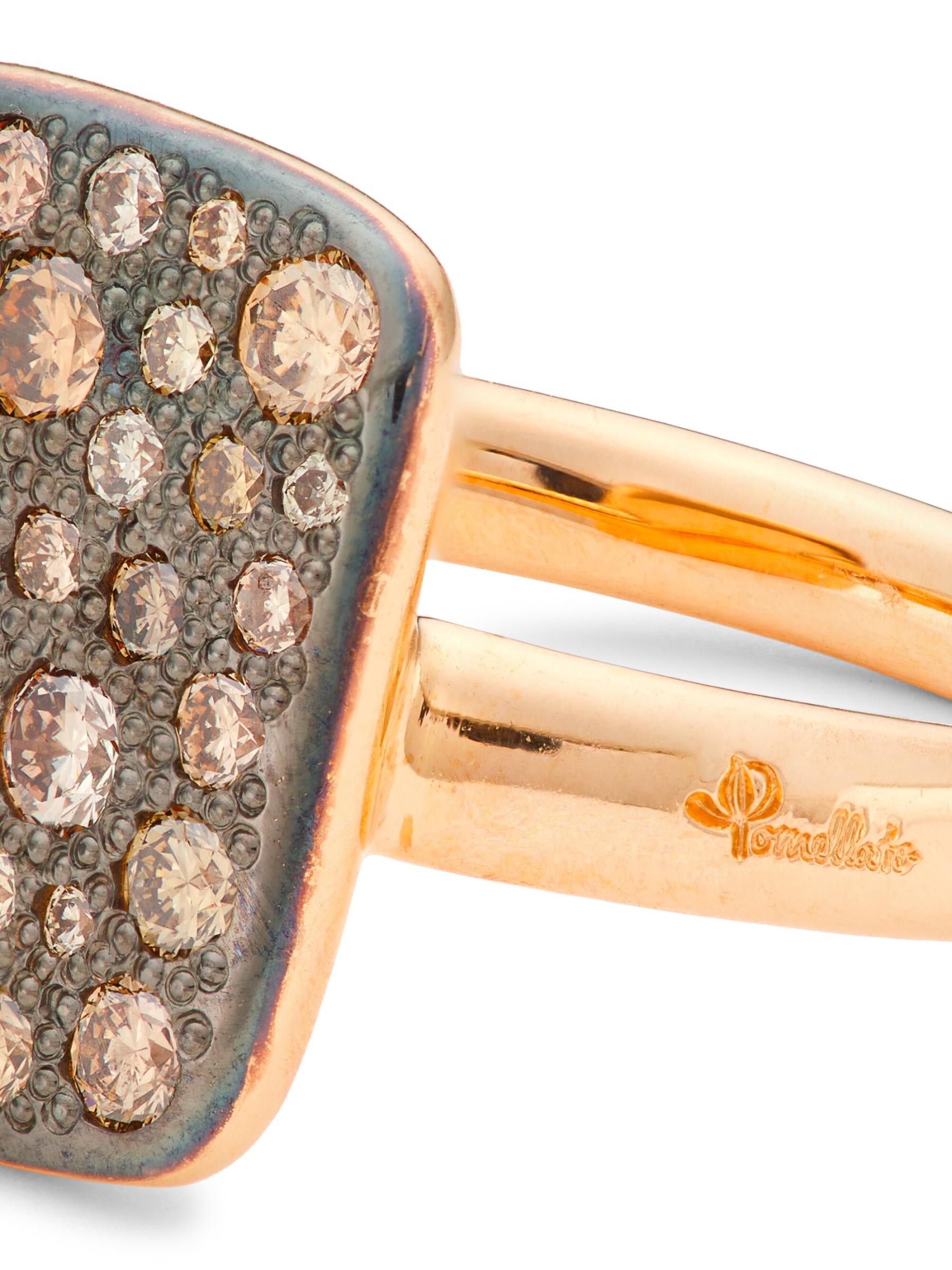 【Pomellato】サッビア リング ゴールドとブラウンダイヤモンド Pomellato リング サッビア | ポメラート・オンラインブティック
