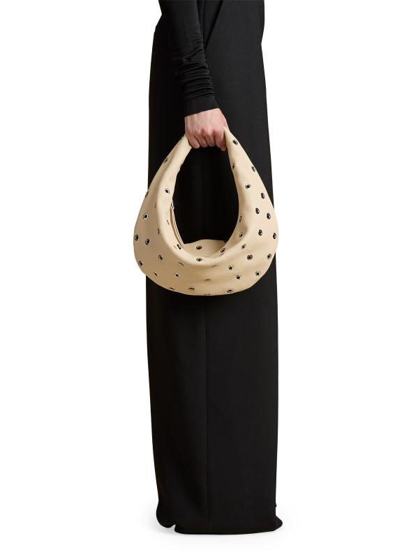 【VIP】KHAITE ミディアム オリビア ホーボーバッグ Medium Olivia Hobo in Black Pebbled Leather – KHAITE