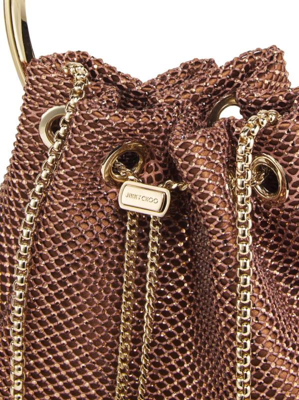 #7: حقيبة بون بون كريستال بمقبض علوي - ذهب برونزي فاتح