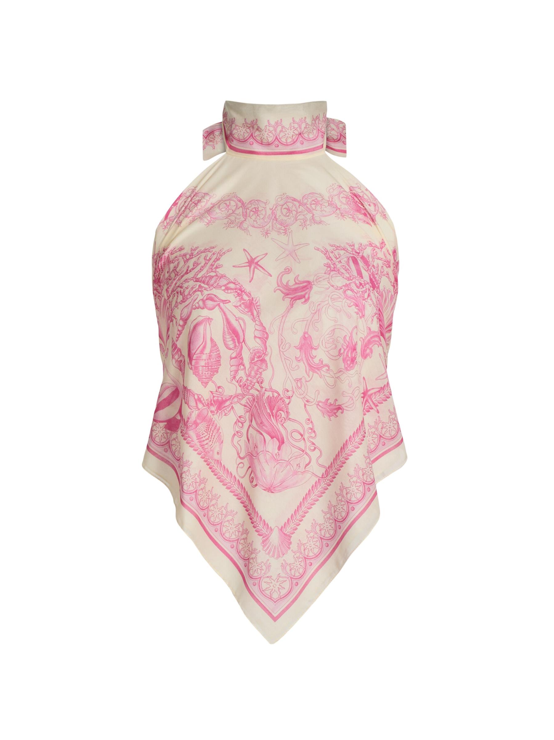 Shop Versace - Underwater Barocco Scarf Top | Saks Fifth
