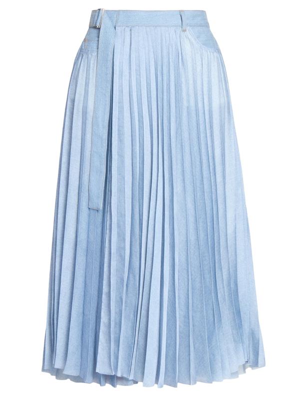スカート SACAI Pleated skirt Blue Shop Sacai - Pleated Denim Midi-Skirt | Saks Fifth Avenue Canada