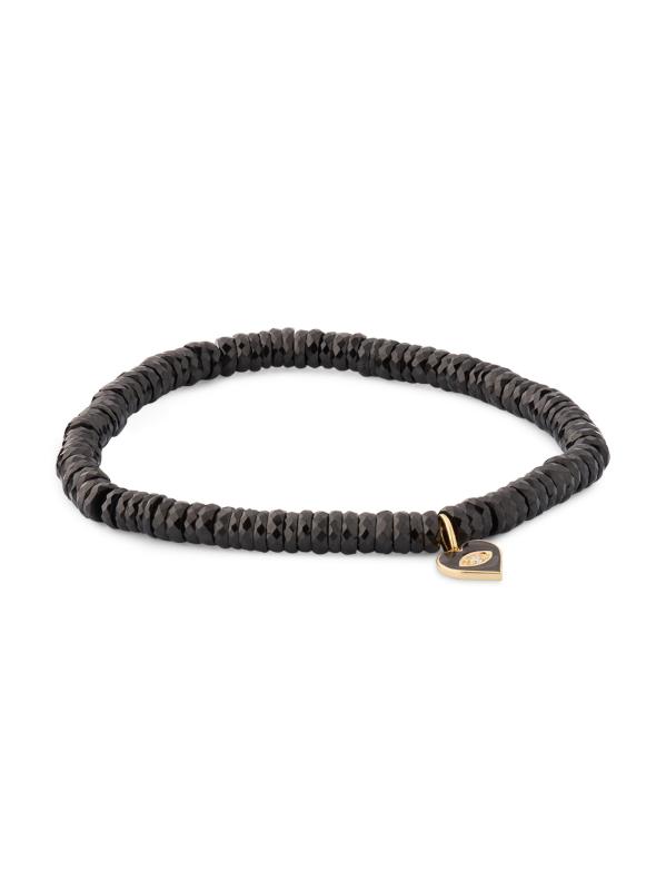 Chance 14K Yellow Gold, Enamel 
0.01 TCW Diamond Heart Bracelet