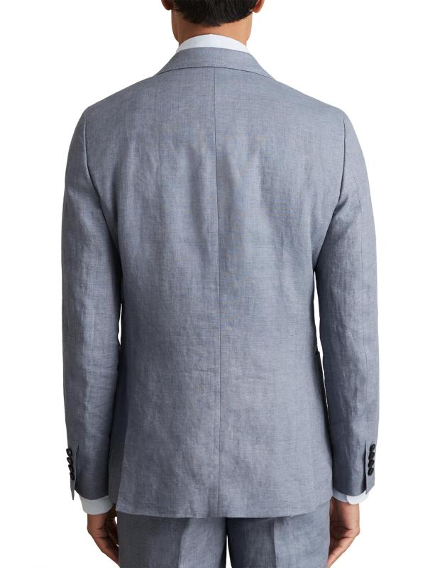 #3: سترة وارنر من الكتان أحادية الصدر - سلاح الجو الأزرق