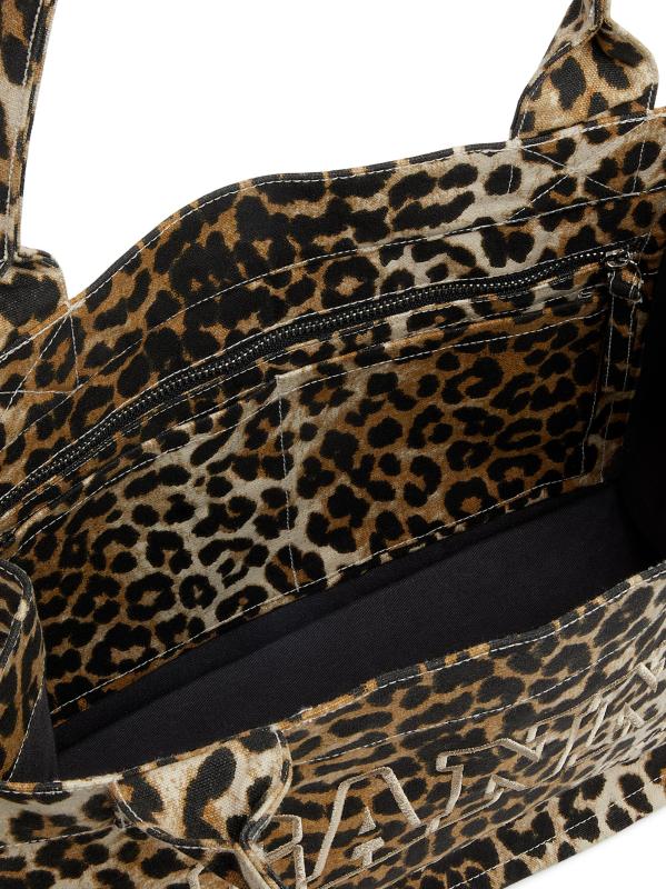 #4: حقيبة تسوق كبيرة بشعار جلد الفهد - نمر