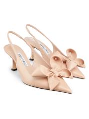【25SS NEW】Jimmy Choo/ Staz 90 リボンディテール パンプス JIMMY CHOO】Staz 90 リボン レザー＆チュール パンプス (Jimmy