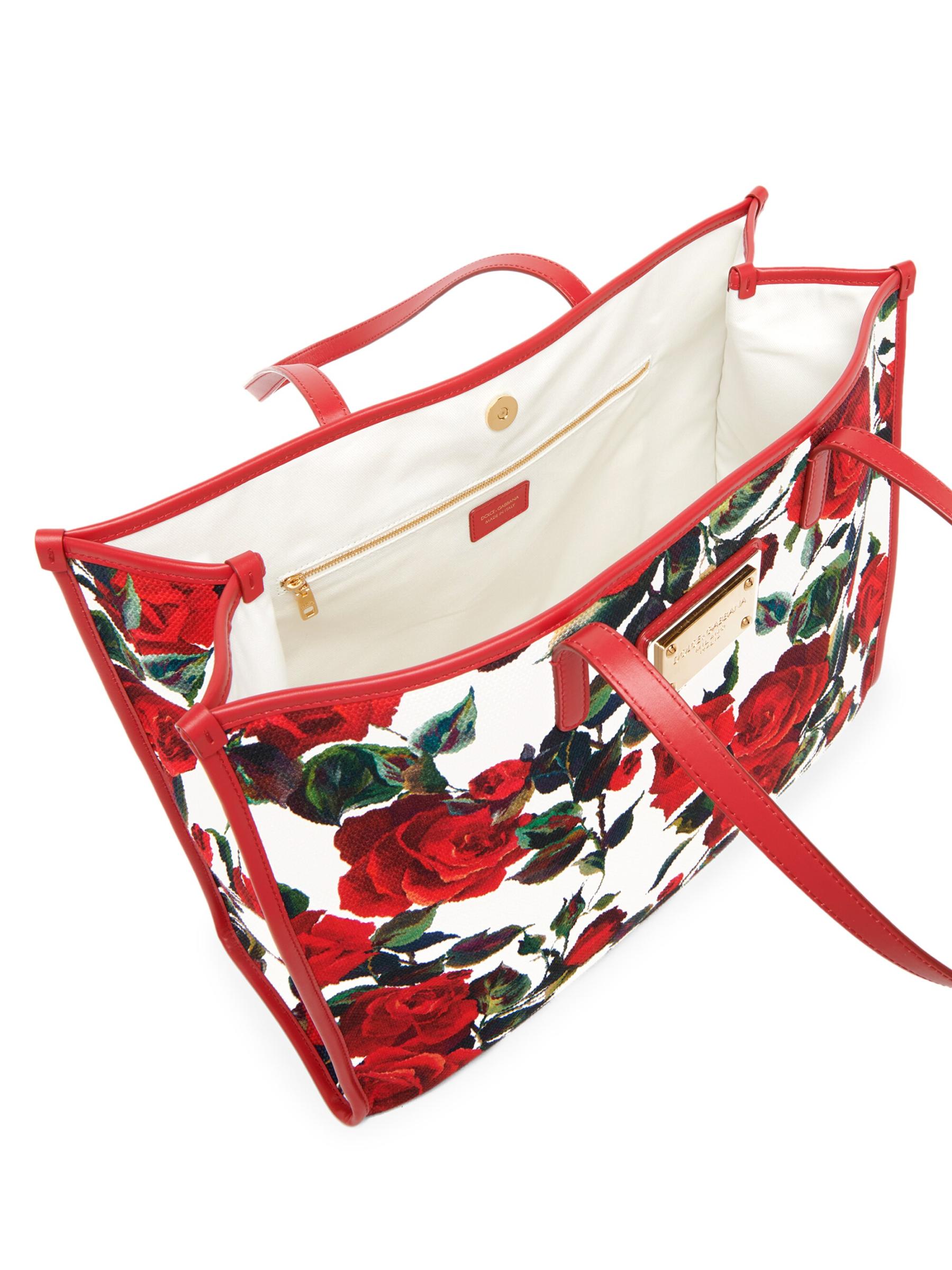Shop DOLCE&GABBANA - Floral Canvas Tote | Saks Fifth Avenue