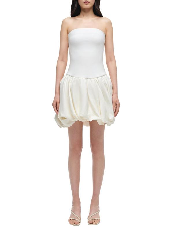 #2: فستان بولي بابل القصير - أبيض