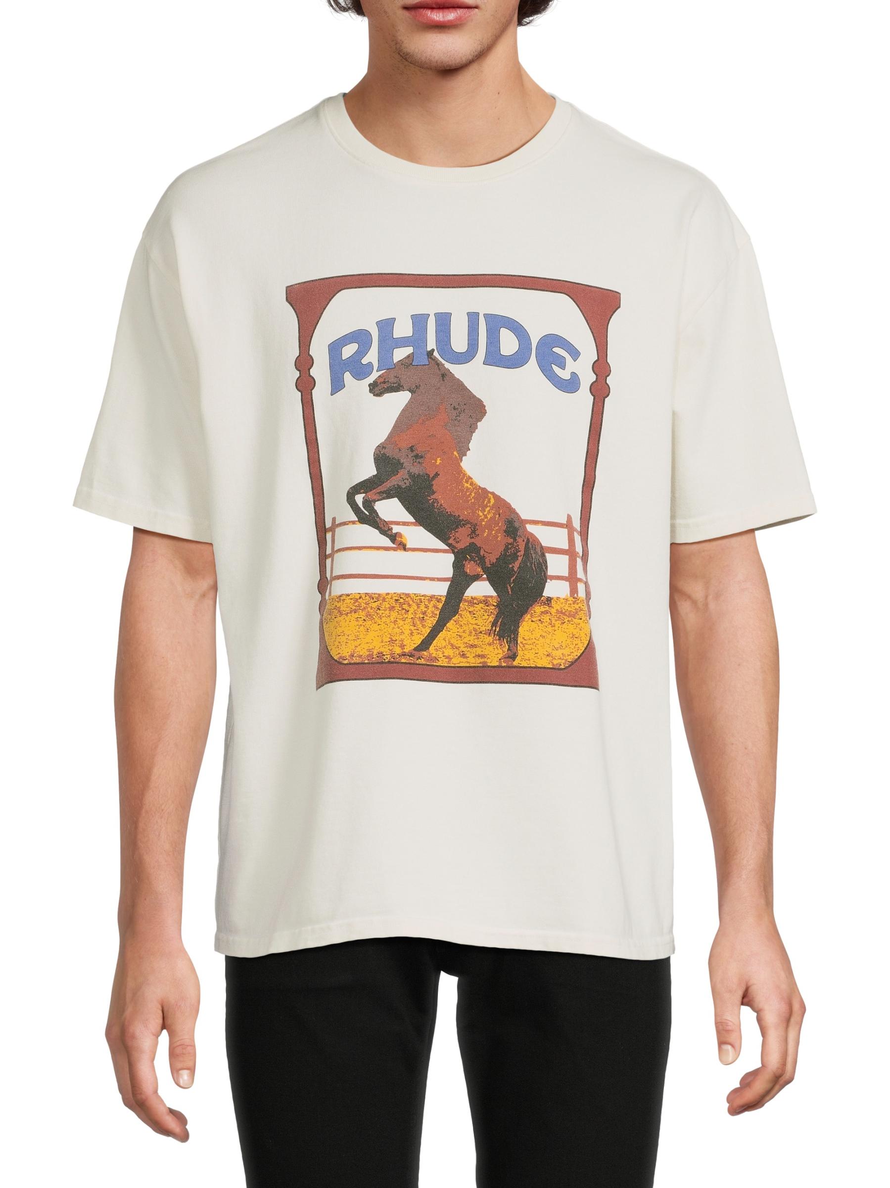 Rhude - カドリー・ロゴ・クルーネックTシャツ をオンライン購入